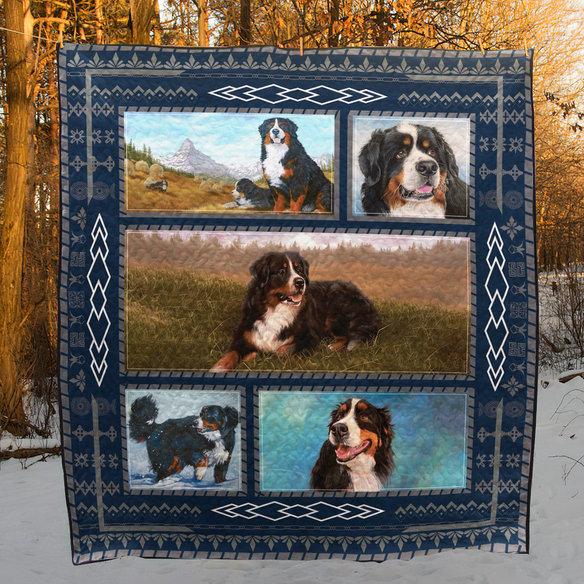 Bernese Mountain Dog CLH1611207Q Quilt Blanket