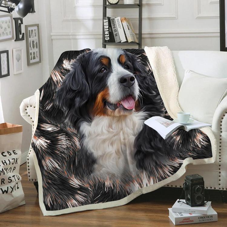 Bernese Mountain CLM3110048S Sherpa Fleece Blanket