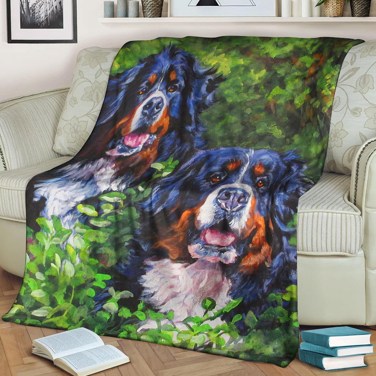 Bernese Mountain Dog BL080912F Sherpa Fleece Blanket