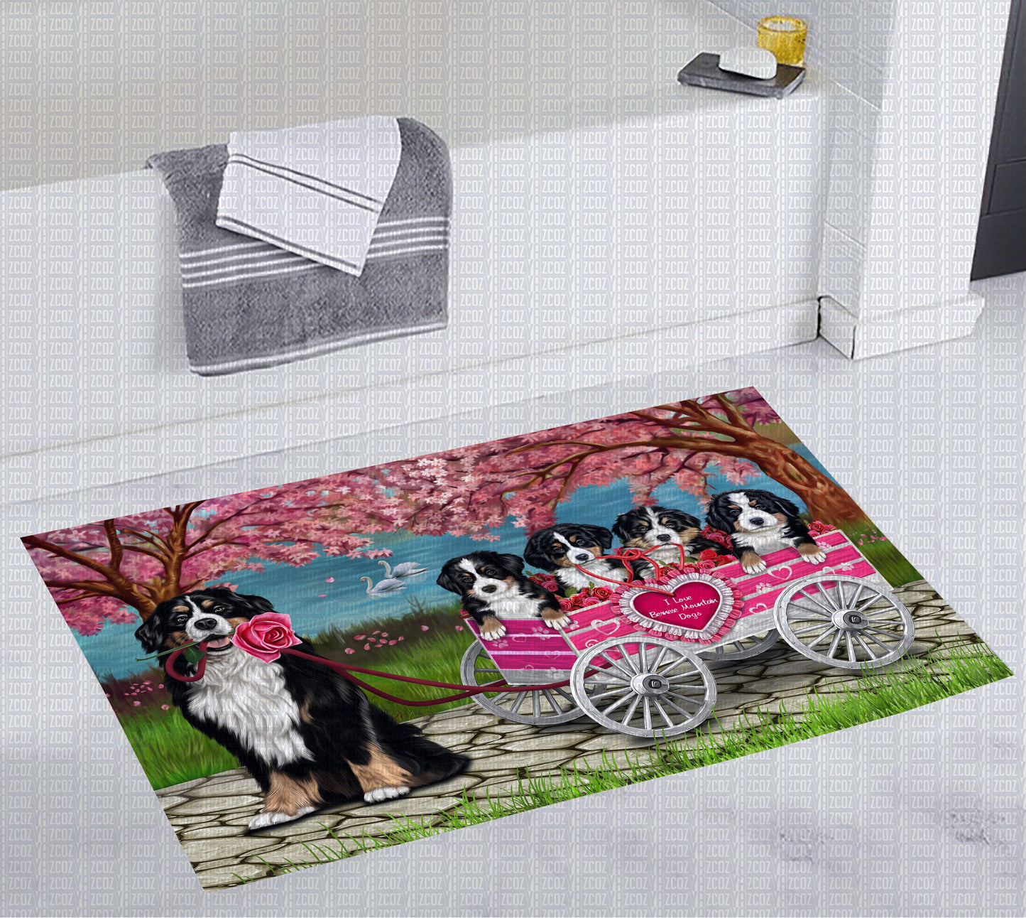 Bernese Mountain Dog CL20110365MDD Non-slip Door mats