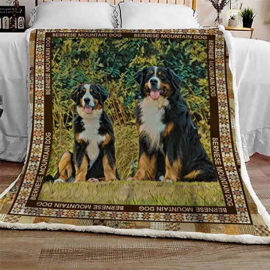 Bernese Mountain Dog Friend CL09100045MDF Sherpa Fleece Blanket