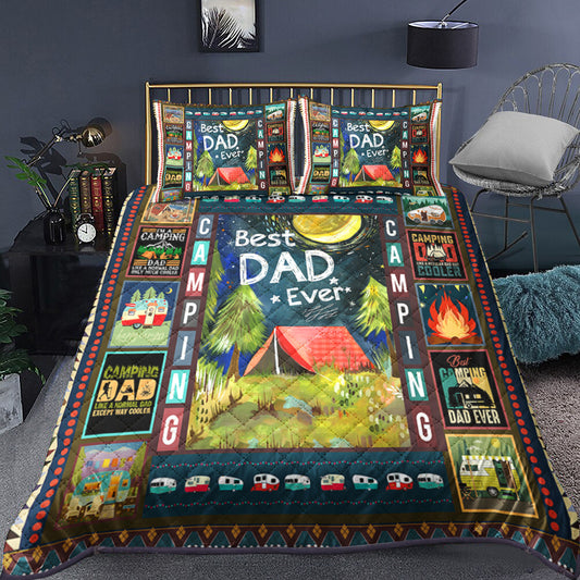 Best Camping Dad Ever - Happy Father's Day Quilt Bedding Set TL18042301QB