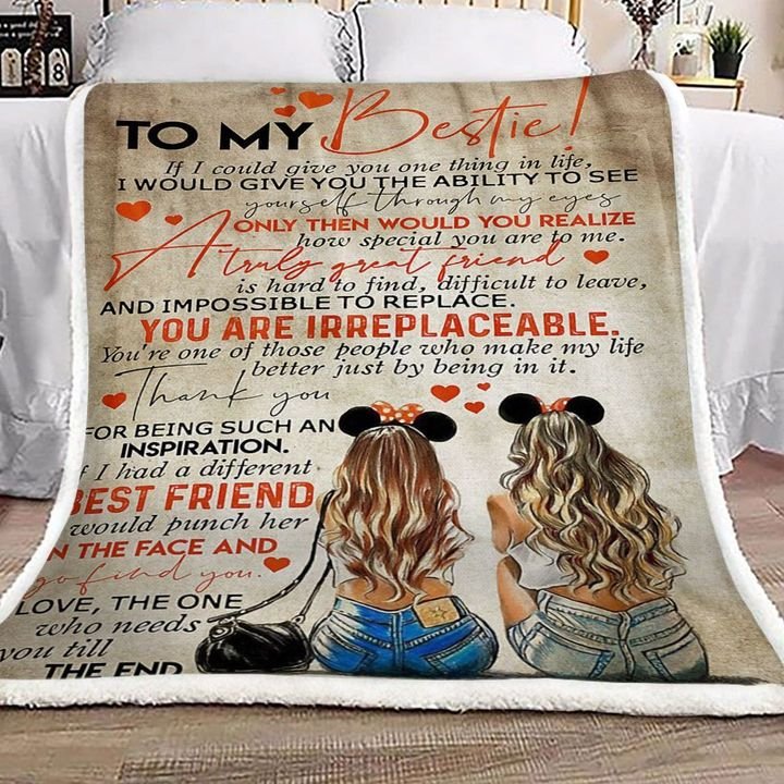 Best Friend To My Bestie CL16110019MDF Sherpa Fleece Blanket