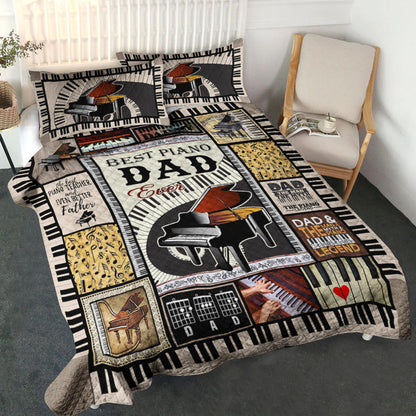 Best Piano Dad Ever - Happy Father's Day Quilt Bedding Set TL18042302QB