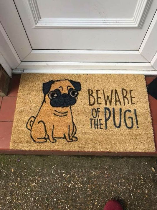 Beware Of The Pug CLP0111022D Non-slip Door mats