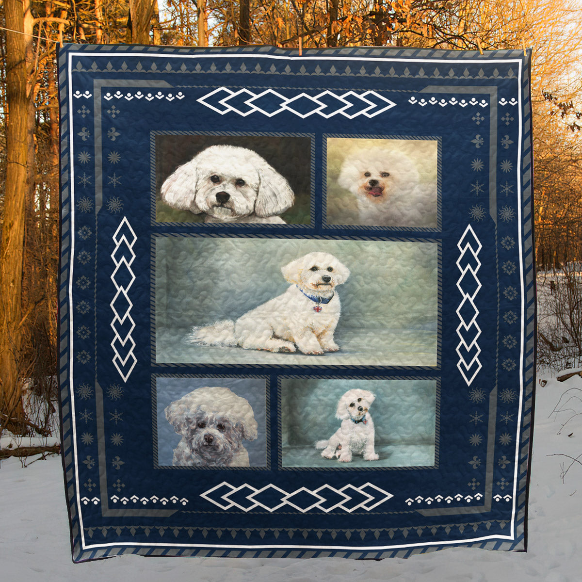 Bichon Frise CL11110031MDQ Quilt Blanket