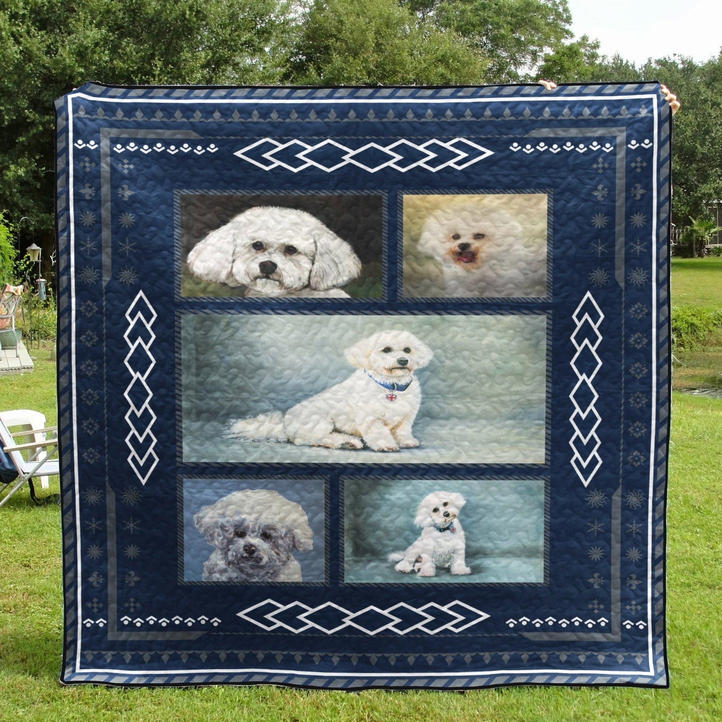 Bichon Frise CL11110031MDQ Quilt Blanket