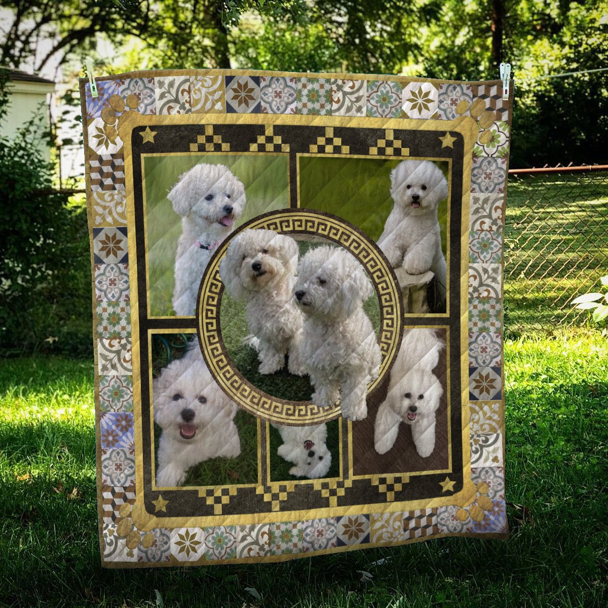 Bichon Frise Sensitive CL09100050MDQ Quilt Blanket