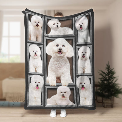 Bichon Frise CLA21101017F Sherpa Fleece Blanket