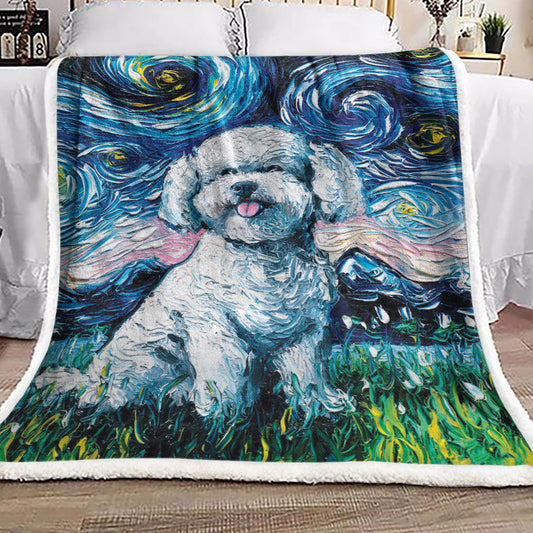 Bichon Frise NP1211003F Sherpa Fleece Blanket