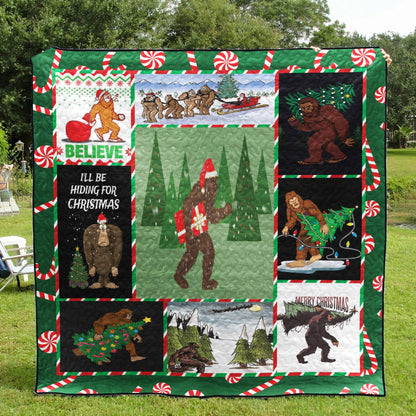 Bigfoot Christmas CLM0212017Q Quilt Blanket