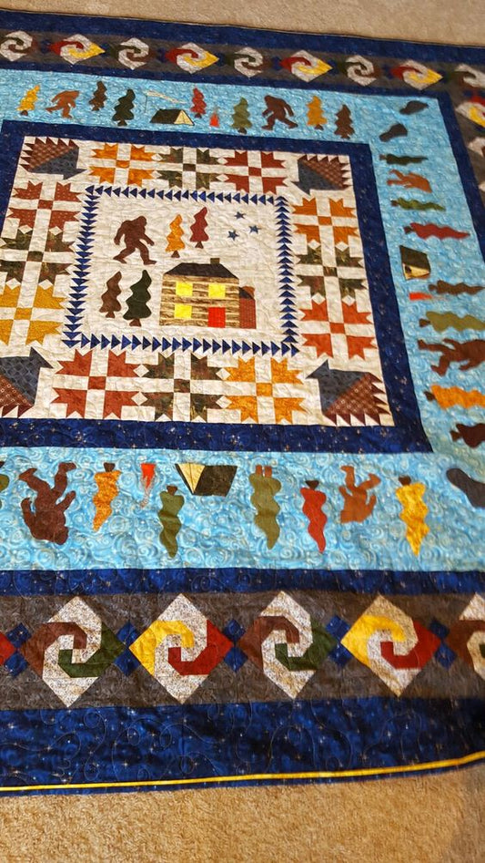 Bigfoot In The Forest CLP0511021Q Quilt Blanket