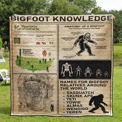 Bigfoot Knowledge CLH2111055Q Quilt Blanket