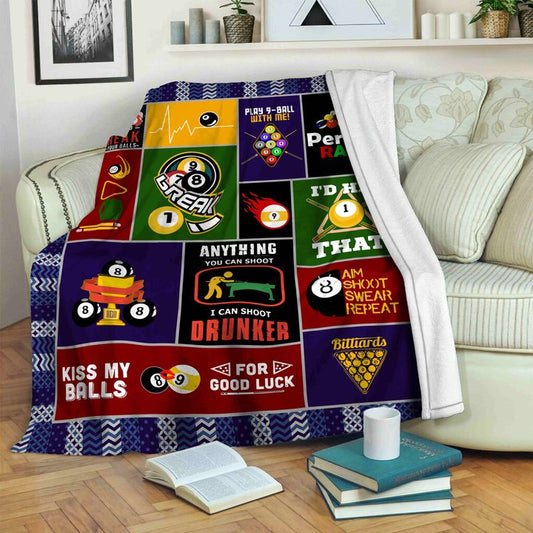 Billiard CLM02120324S Sherpa Fleece Blanket