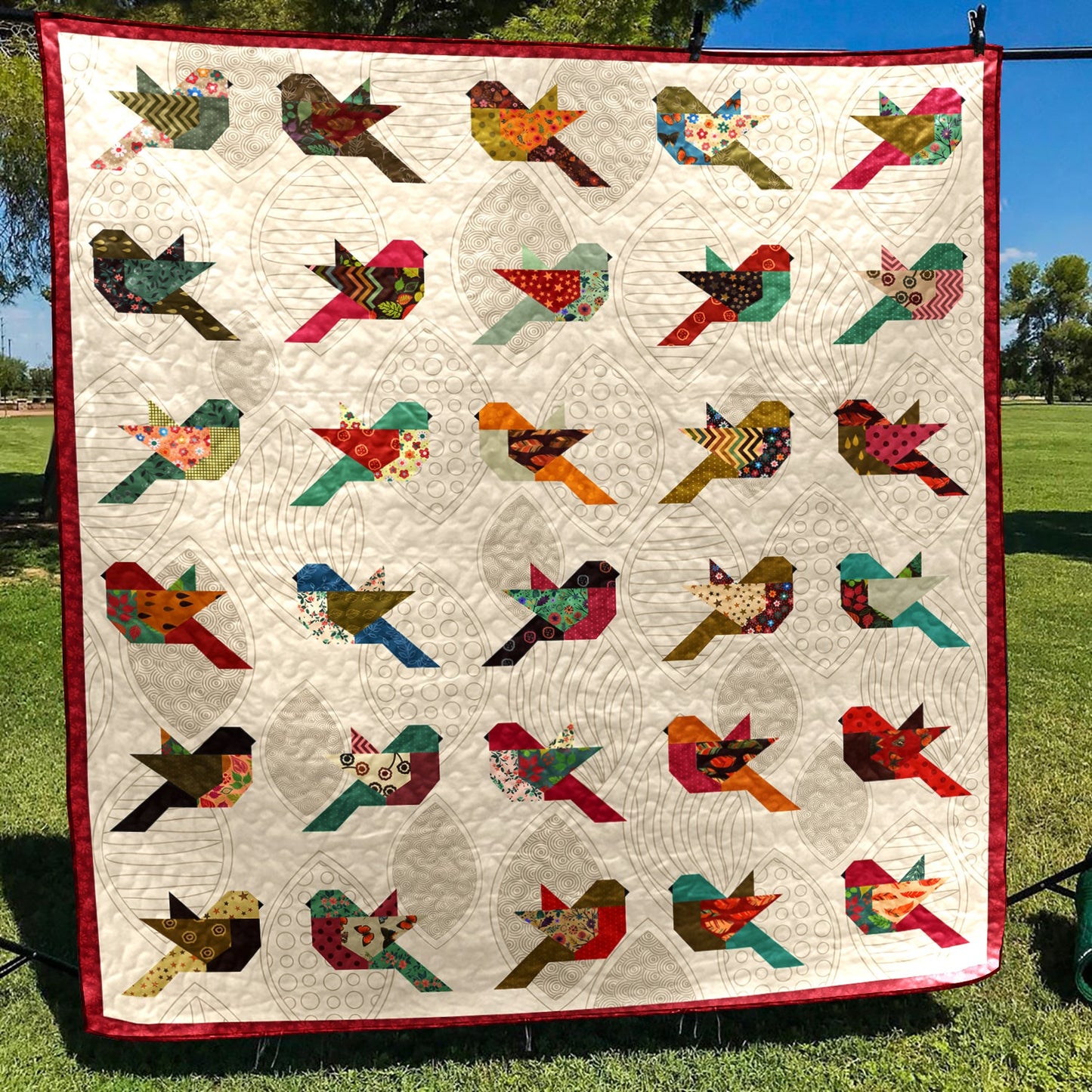 Bird CLA2011054Q Quilt Blanket