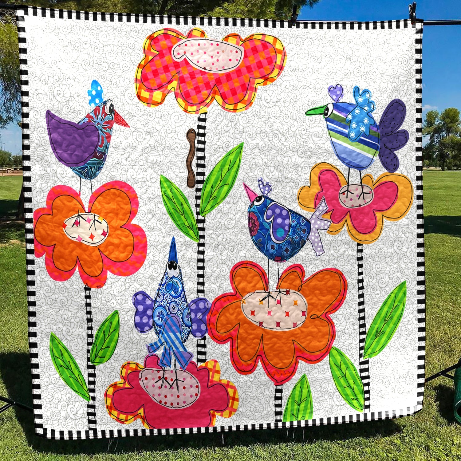 Bird CLA1410088Q Art Quilt – Charming Favor