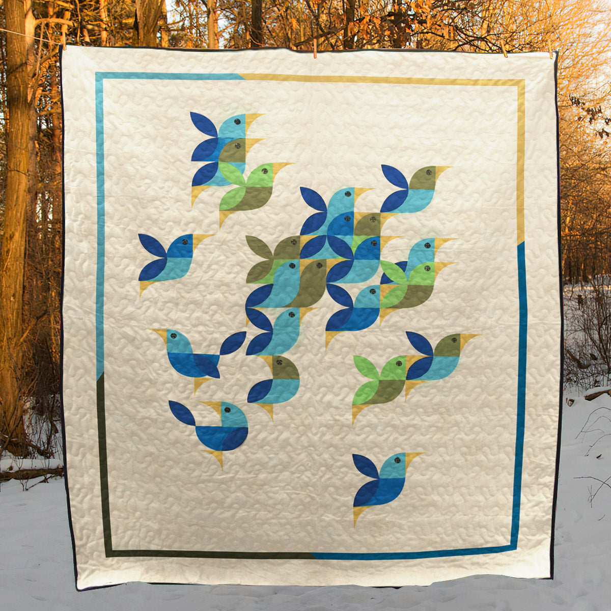 Bird CLA1510025Q Quilt Blanket