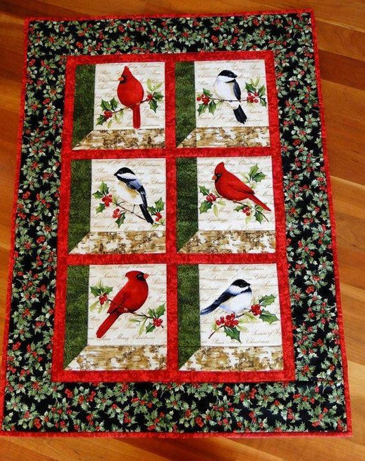 Bird Christmas CLP0611028Q Quilt Blanket