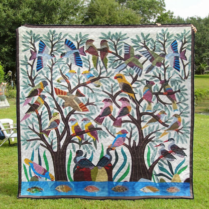Bird Garden CLA1010104Q Quilt Blanket