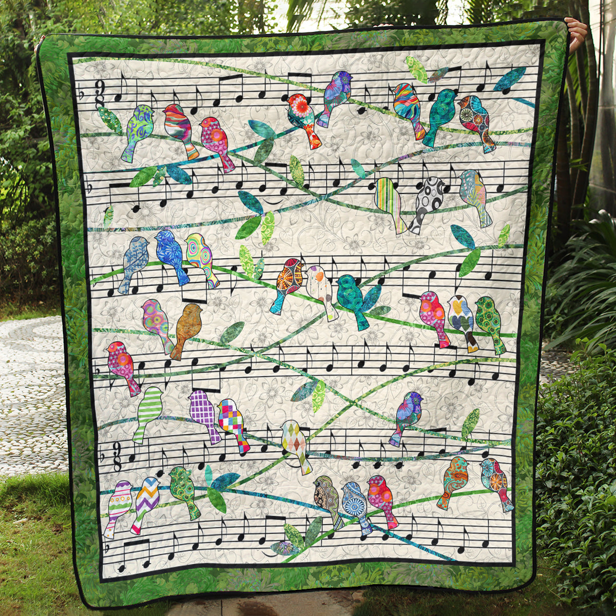 Bird Music CLA2810042Q Art Quilt