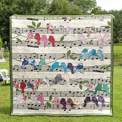 Bird And Music CLA0710075Q Quilt Blanket