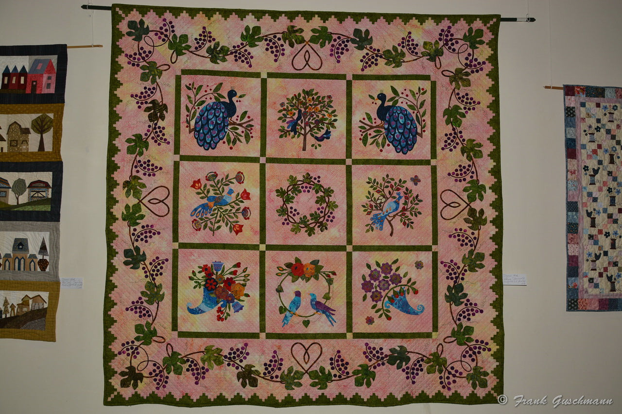 Bird Peacock Flower Garden CLA0212664Q Quilt Blanket