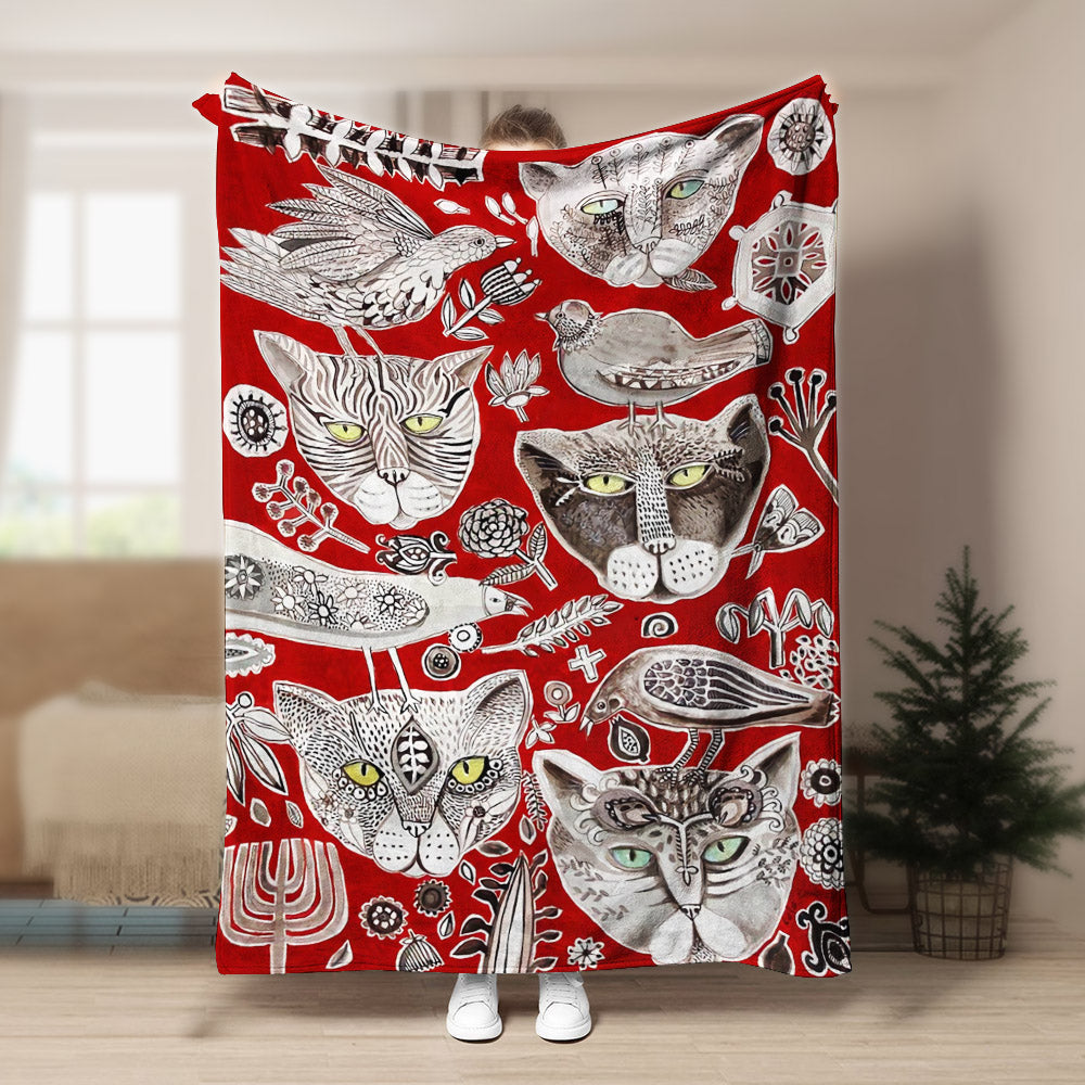 Bird And Cat BT050914F Sherpa Fleece Blanket