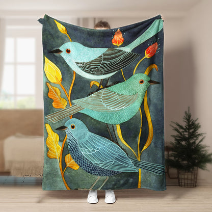 Bird DD150808F Sherpa Fleece Blanket