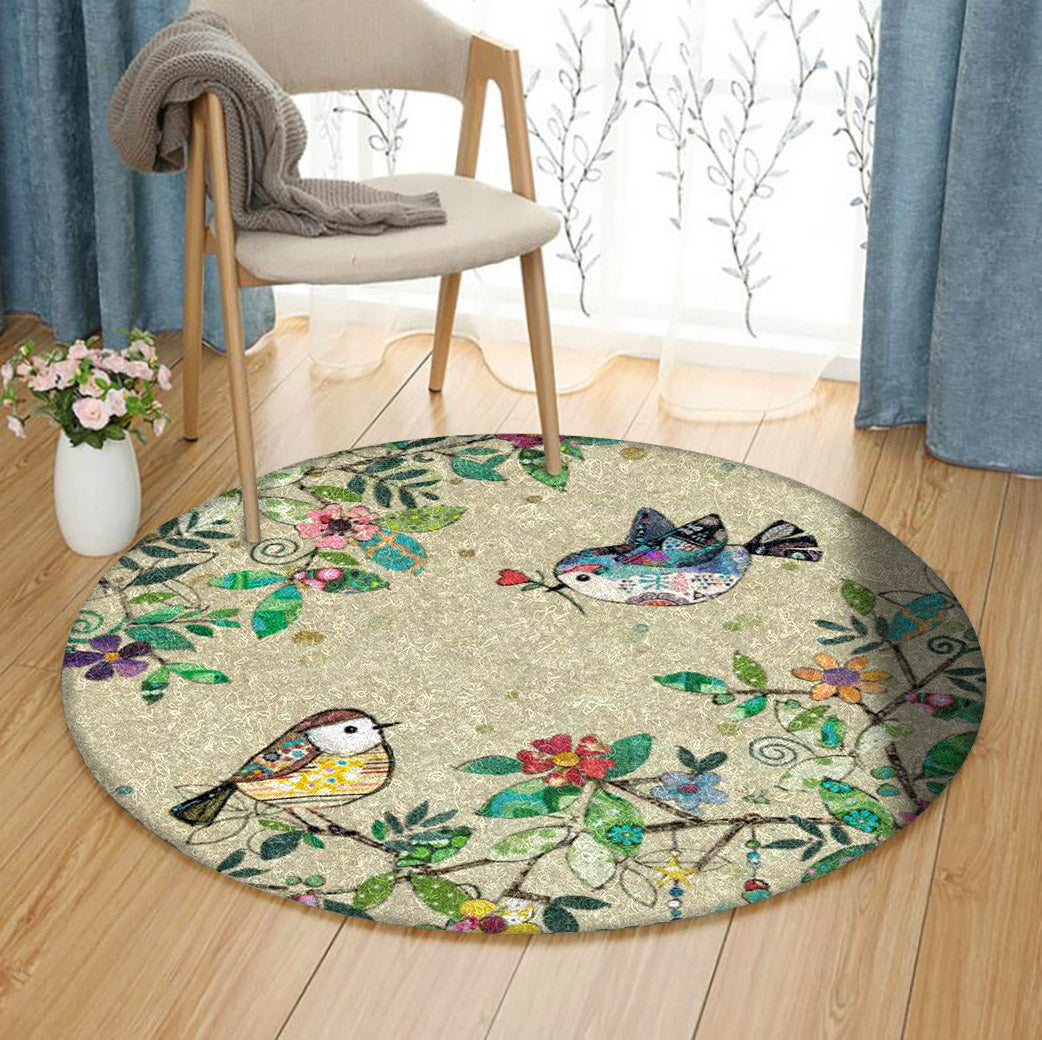 Bird HM160906TM Round Area Rug – Charming Favor