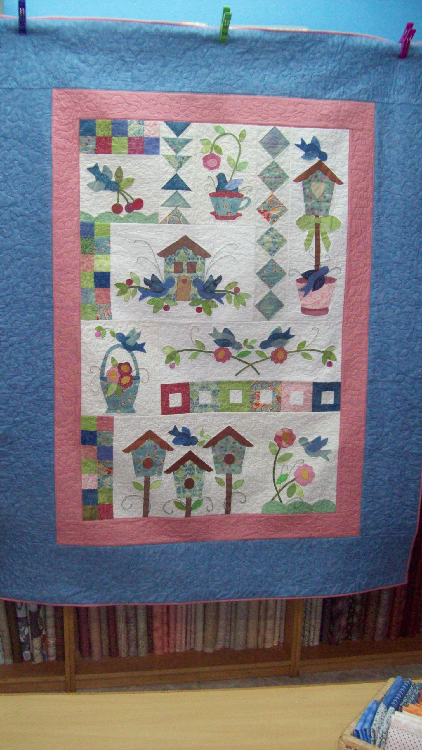 Birdhouse CLM2211083 Quilt Blanket