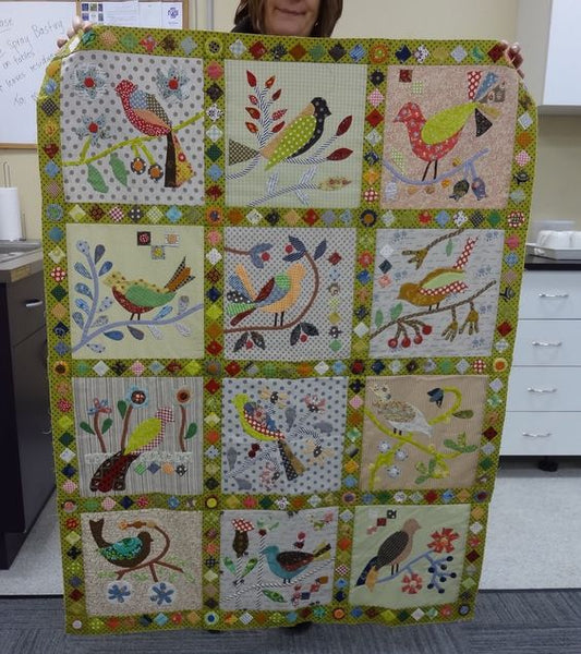 Birds CLA0810031Q Quilt Blanket