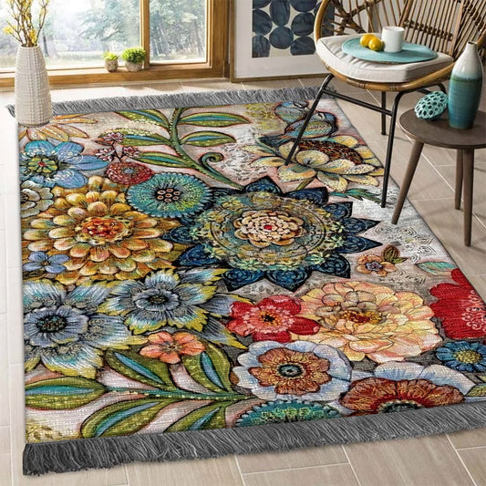 Birds And Flowers CG2510030F Decorative Floor-cloth