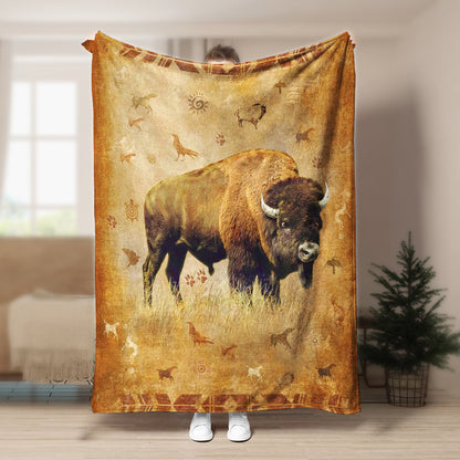 Bison ML090911F Sherpa Fleece Blanket