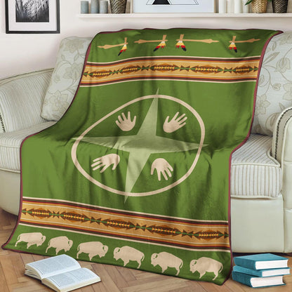 Bison Medicine Wheels Native American Pride CLA21100028F Sherpa Fleece Blanket