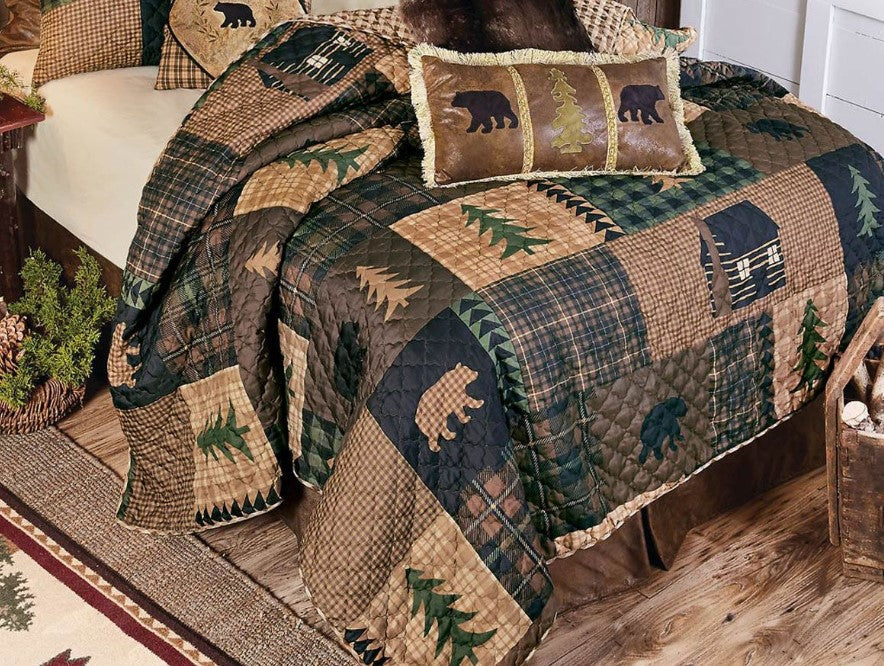 Black Bear And Pines CLT0111052H Quilt Blanket