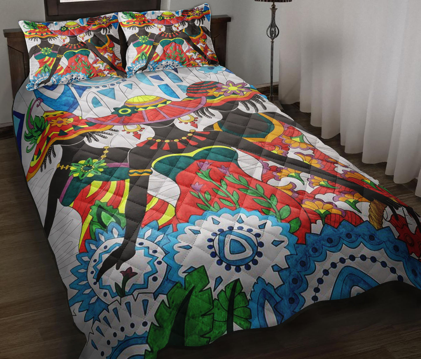 Black Beauties Quilt Bedding Set ND180901