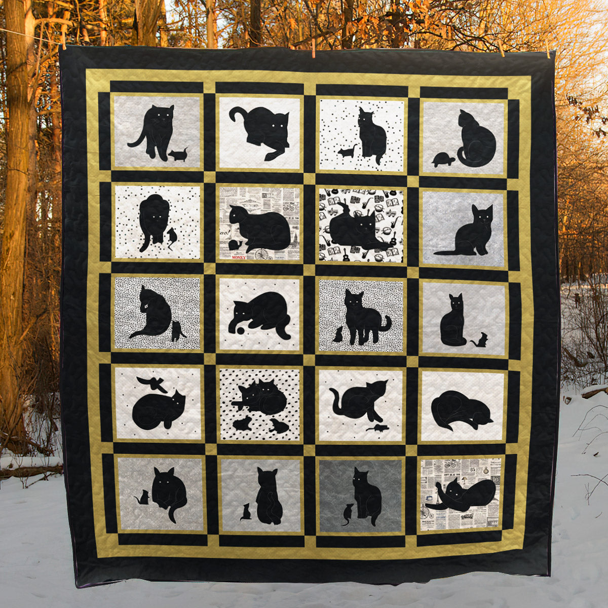 Black Cat CL120605 Quilt Blanket