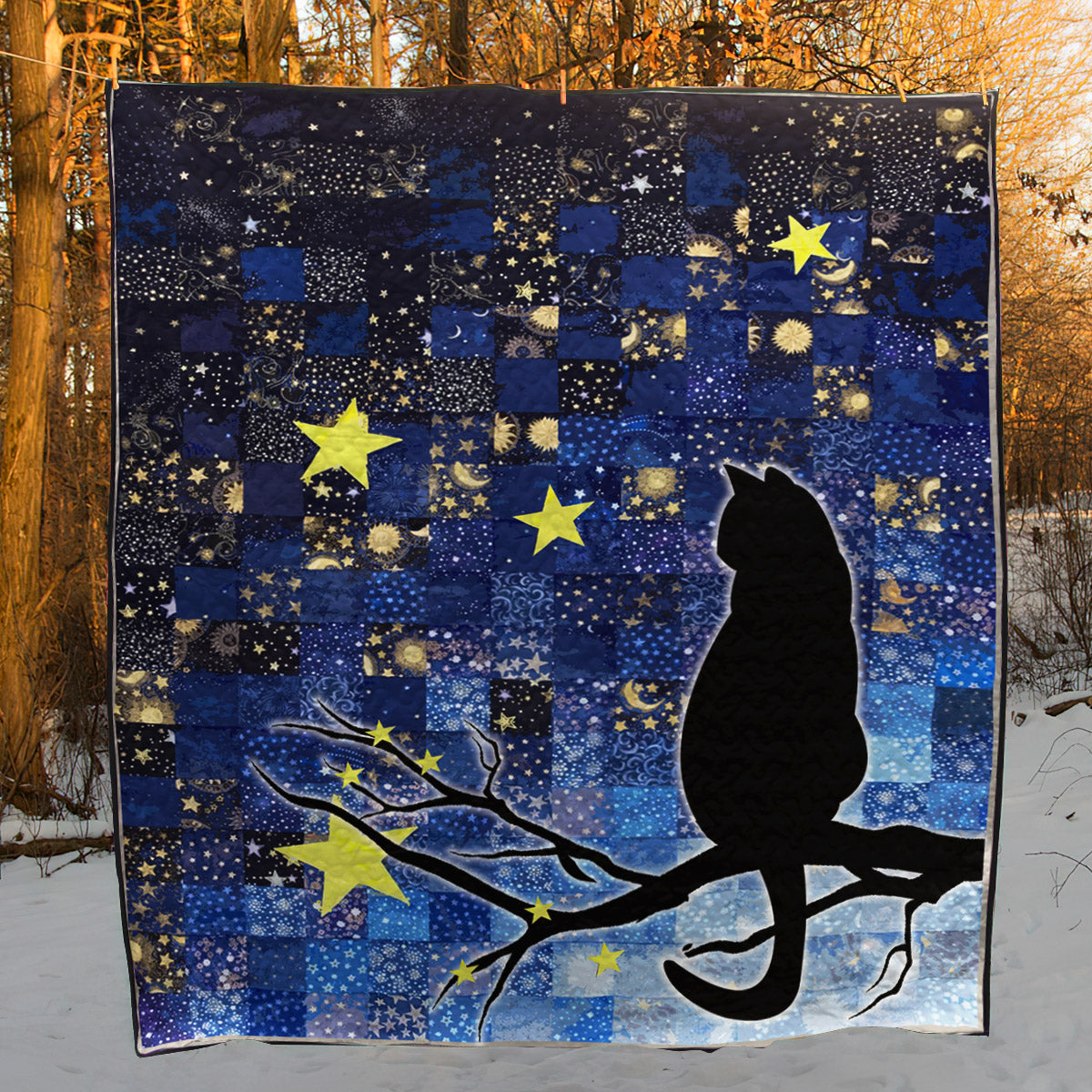 Black Cat CL28100292MDQ Quilt Blanket