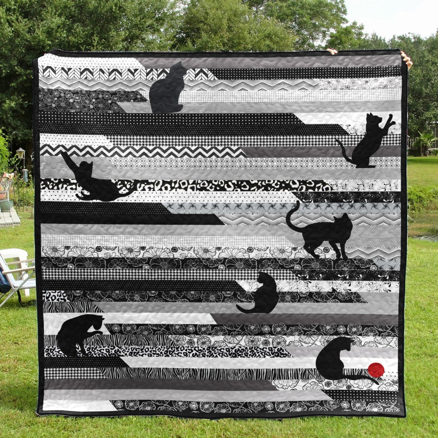 Black Cat CLD240669 Quilt Blanket