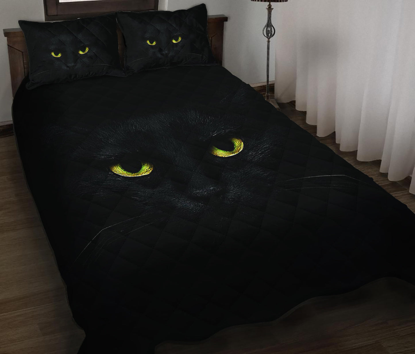 Black Cat Quilt Bedding Set HN100906M