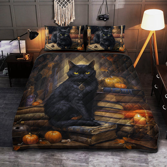 Black Cat Quilt Bedding Set TL090931