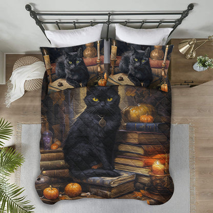 Black Cat Quilt Bed Sheet TL090931