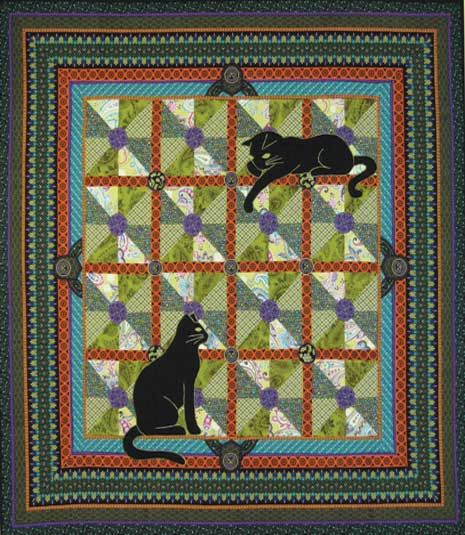 Black Cats CLA0411069Q Quilt Blanket