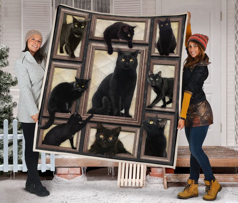 Black Cats CLH2111066Q Quilt Blanket