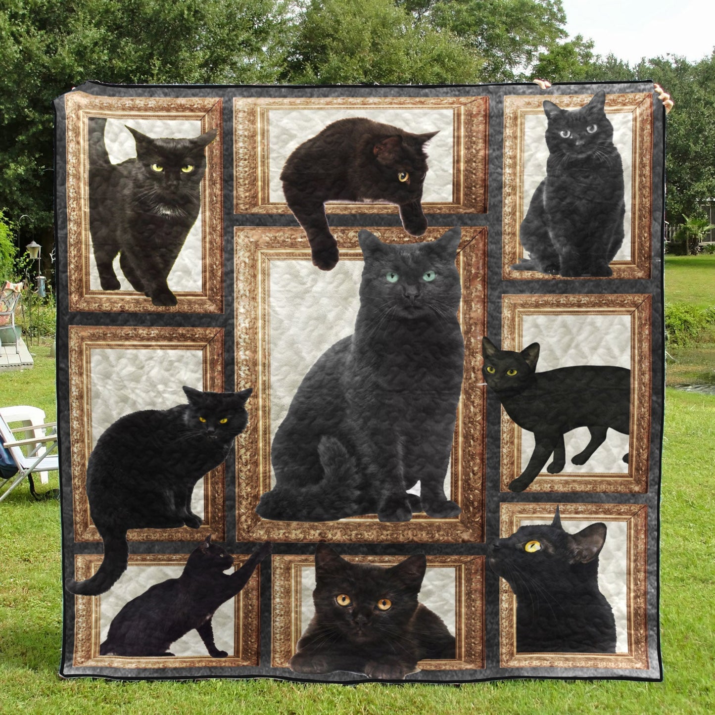 Black Cats CLH2111066Q Quilt Blanket