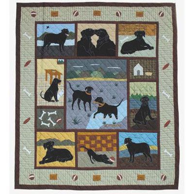 Black Lab CLA1410095Q Quilt Blanket