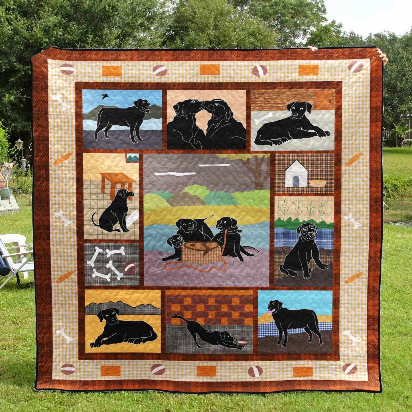 Black Labrador CL130604 Quilt Blanket