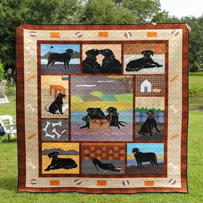 Black Lab CLA1410095Q Quilt Blanket