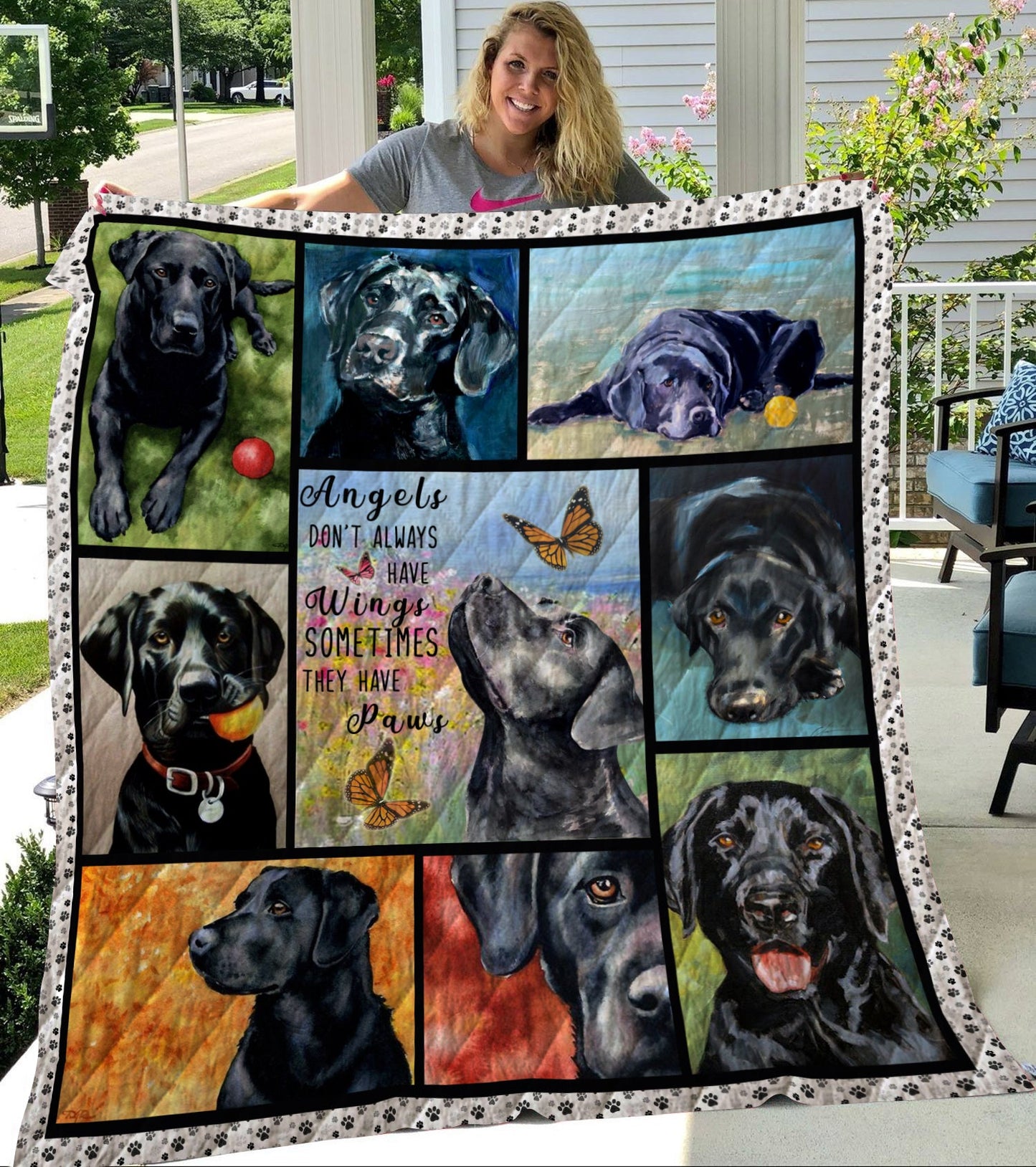 Black Labrador CLH0412104Q Quilt Blanket