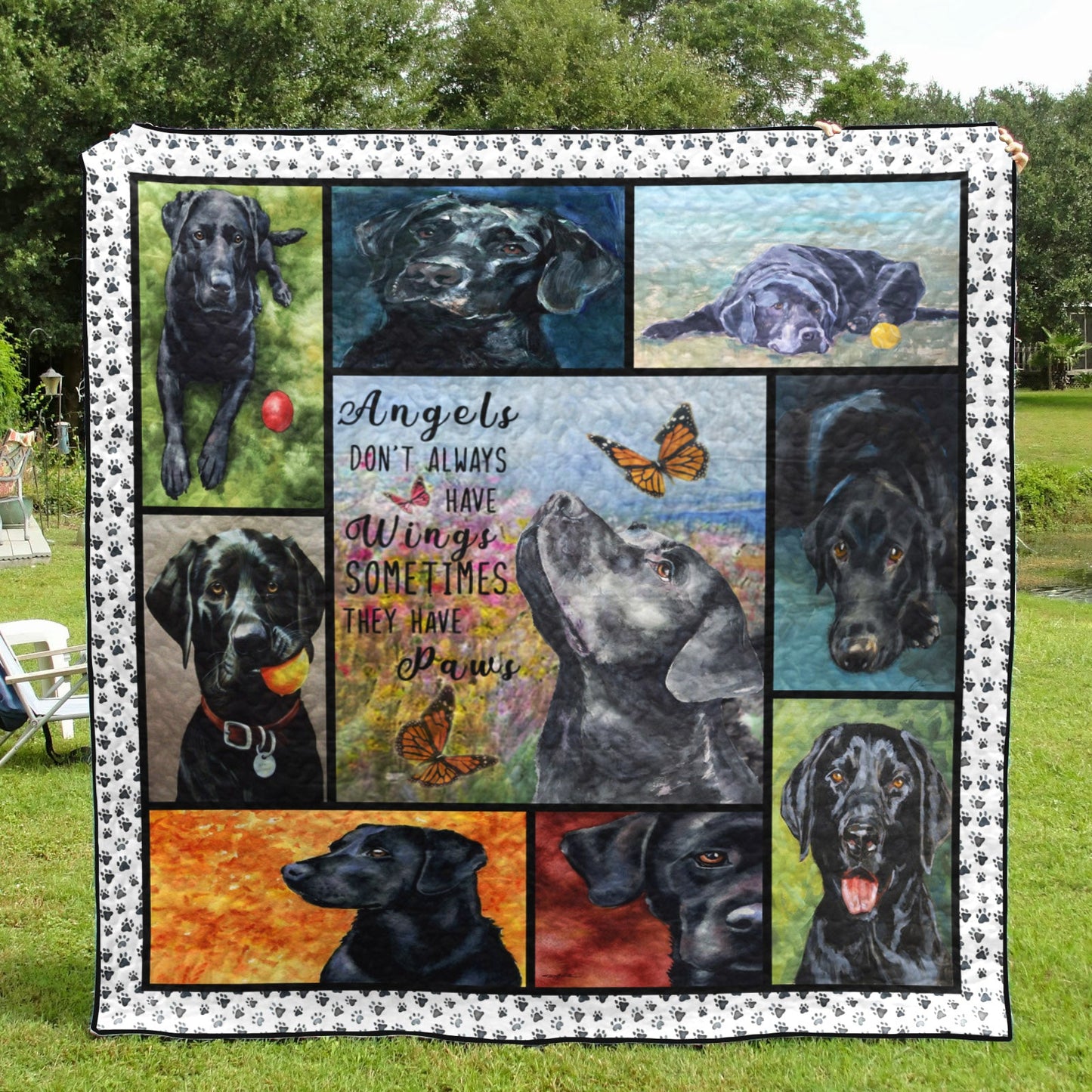 Black Labrador CLH0412104Q Quilt Blanket